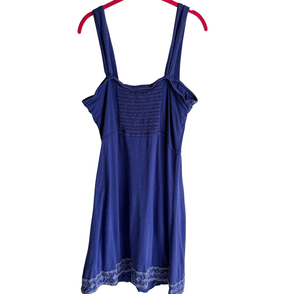 PRANA Blue Indie Embroidered Ladies Summer Boho Chic Festival Summer Dress, L - Picture 4 of 10